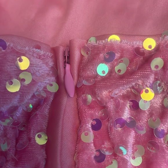 Pink strapless sequin tight mini dress - Picture 5 of 6